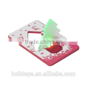 New Arrived Portable Pocket Christmas Tree LED Card Light Lamp thumbnail-1