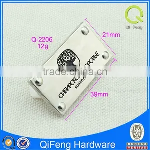 Fashion Embossing Rectangle Metal Name Plate With Black Q-2206 thumbnail-2