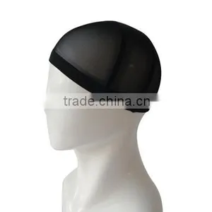 CNYE Comfortable Breathable Elastic Net New Design Mens Swimming Cap Pure Color Black Caps Fashion Swimming Goods thumbnail-1