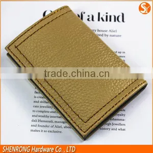 Yellow Leather and Metal Material Credit Card Case With Printing Logo thumbnail-2