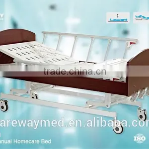 Medical Manual Cheap Hospital Wooden Bed thumbnail-1