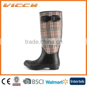 Fur Lining Latex High Rubber Boots thumbnail-1