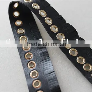 New Design With Light Gold Metal Eyelet Handwork Tassel Lace Trim for Sale thumbnail-4