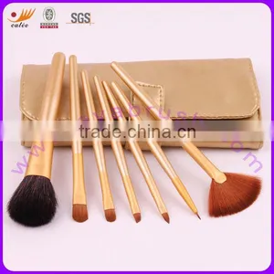 7-pieceTravel Cosmetic Brush Set,with Goat Hari and Wooden Handle thumbnail-1