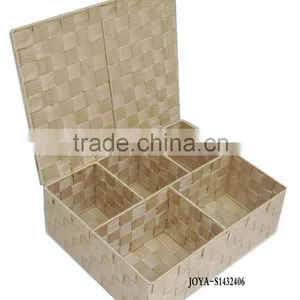 Handmade Nylon Storage Basket With Lid thumbnail-1