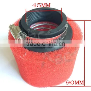 45mm Air Filter Dual Layer Sponge Foam Cleaner Dirt Pit Bike ATV CRF KLX Red thumbnail-1