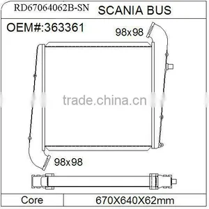 Duty Truck Parts Radiators Scania Intercooler thumbnail-1
