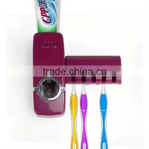 Bathroom Sets Toothpaste Dispenser Automatic Toothpaste Squeezer With 5 Toothbrush Holder Home Wall Mount thumbnail-1