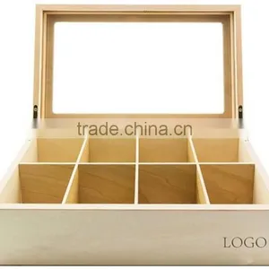 China Factory Custom Storage Bamboo Wooden Tea Box thumbnail-1