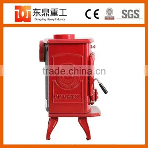 Red Colour Fireplace/Wood Fireplace With Beautiful Enamel for Selling HF332E thumbnail-6