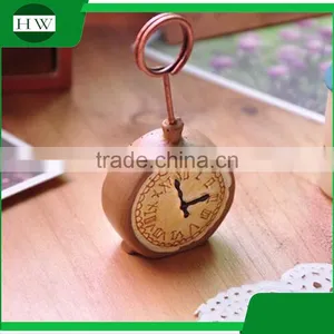 Cheap Mini Resin Cartoon Antique Tower Clock Photo Name Business Card Holder thumbnail-4