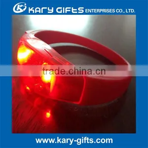 LED Voice Control or Motion Sensor Flashing Silicone Bracelets Wristbands thumbnail-1