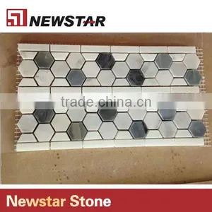 Newstar Cheap Wall Tiles For Bathroom Design Marble Mosaic For Sale thumbnail-5