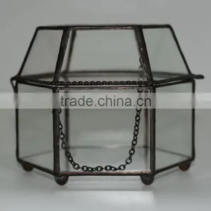 Indoor Decoration Clear Glass Plant Terrarium Hanging Terrarium Geometric thumbnail-3