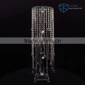 Crystal Hanging Centerpiece Flower Stands for Wedding Stage Walkway thumbnail-1