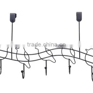 Store More Heavy Duty Over the Door Black 5 Hooks Organizer Rack thumbnail-2