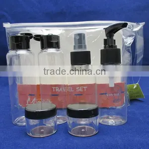 Eco- Friendly Plastic Transparent Travel Bottle Sets for Women Travel Bottle Kit thumbnail-1