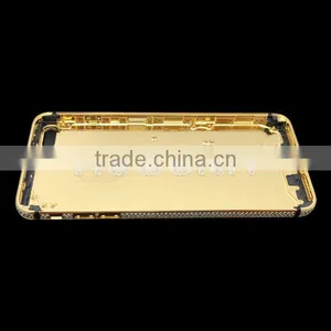 Luxury 24k Gold Plated Zircon Back Housing for IPhone 7 Plus Gold Diamond Back Cover thumbnail-6
