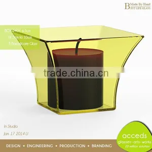 2014 New Designed Hand Blown Candle Glass Holder thumbnail-5