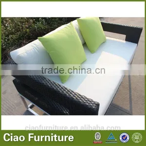 New Design Rattan Sofa 4 pc Leisure Aluminum Frame Outdoor Furniture Used Garden Sofa Set thumbnail-5