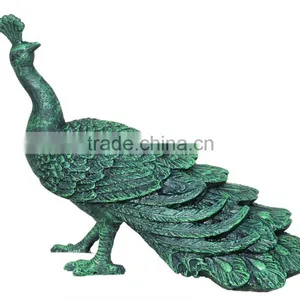 Animal Statue Cast Iron Peacock thumbnail-1