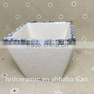 China Manufacturer Stocked White Porcelain Square Ceramic Dish thumbnail-5