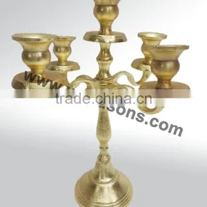 Wedding Decoration Event Gold Plated Candelabra thumbnail-4