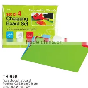 As Seen On TV Cutting Board Set 4pcs Plastic Chopping Block thumbnail-1