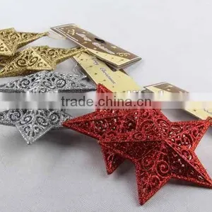 2PC Christmas Decoration Hollow Pentagram Christmas Ornaments Pendant thumbnail-1