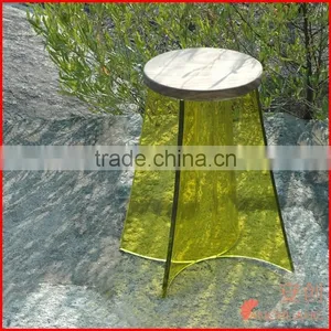 Acrylic and Wood Bar Stool thumbnail-4