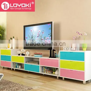 Hot Sale Home Furniture Mordern Simple MDF Wood TV Media Stand With Drawer Storage Cabinet thumbnail-5