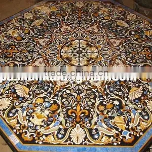 Marble Inlay Decorative Dining Table Top thumbnail-1