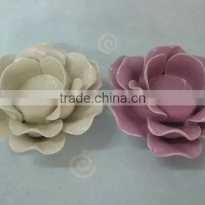 Ceramic Rose Candle Holder Wholesale for Valentine's & Wedding thumbnail-1