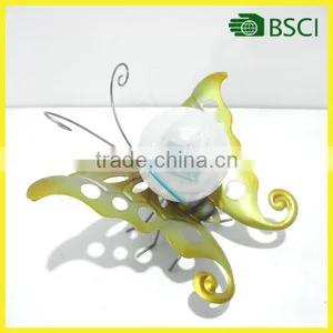 YS15118 Metal Butterfly Decor With Solar Powered Decoration Garden Balls Light thumbnail-1