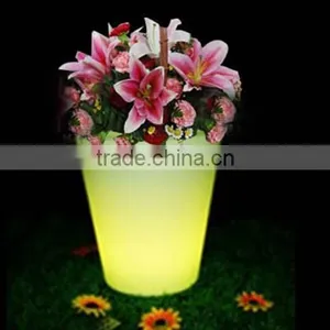 LED Large Polyethylene Led Flower Pot /led Unique Glazed Plastic Flower Pot thumbnail-1
