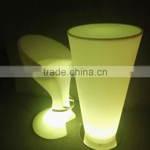 Fashion Commercial Beautiful Lighitng Plastic High LED Bar Stools With 16 Colors Change by Remote Control thumbnail-4