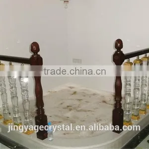 Jingyage Custom Modern New Designs Crystal Stair Balusters Home Stair Decoration Railing Crystal Balustrade Modern Spiral Stair thumbnail-3