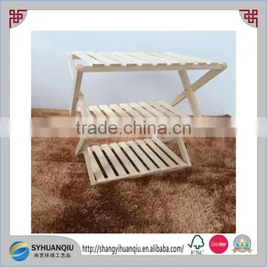 Unfinished Wooden Folding Pinic Shelf With 3 Lattices thumbnail-3