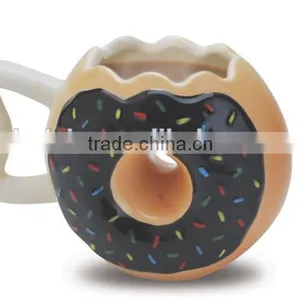 Lovely Ceramic Donuts Mug Chocolate Glaze Doughnut CoffeeMug With Sprinkles thumbnail-4