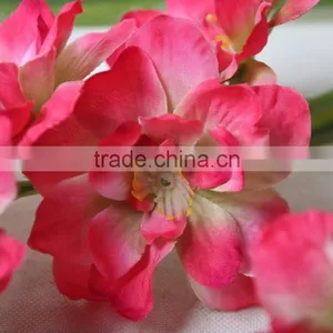 Two Branches Handmake Artificial Fabric Orcihd for Decoration thumbnail-5