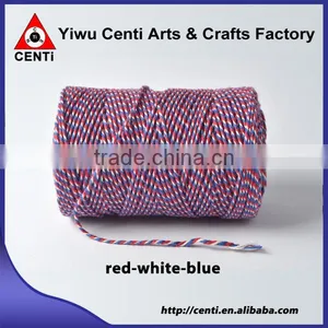 Quality Red White and Blue Tri Coloured Original Cotton Bakers Twine thumbnail-1