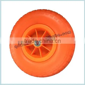 Manufacture Flat PU Rubber Wheelbarrow Wheel 4.00-8 thumbnail-5