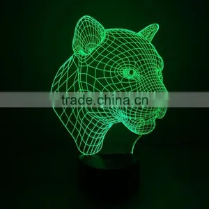 2016 OEM Factory Price Custom Logo C3D Optical Illusion Night Touch Switch LED Desk Table Light Lamp thumbnail-5
