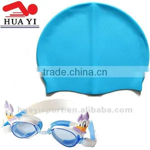 Silicone Fashion Custom Kids Swimming Cap and Goggle Set thumbnail-1