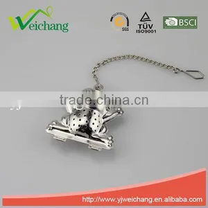 WCJ1068 Good Quality Hot Sale Stainless Steel Animal Shape Funny Shape Tea Ball Tea Infuser With Tray thumbnail-1