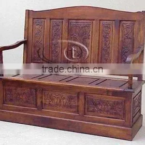 BENCH CARVING W/BOX thumbnail-1