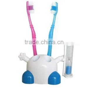 Toothbrush Holder With Sand Timer (dark Blue Color) thumbnail-1