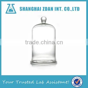 180*250mm Laboratory Glass Bell Jar With Knob High Straight Form thumbnail-1