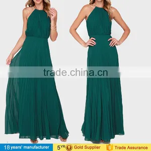 Elegant Casual Cheap Bridesmaid Vestido de Festa Pleated A-Line Chiffon Formal Party Long Wedding Evening Maxi Dresses for Women thumbnail-2