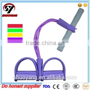 Foot Pedal Elastic Arm Stretching 4-Tube Pull Rope Manufacturer thumbnail-4